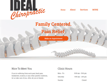 Tablet Screenshot of idealchiropractic.com